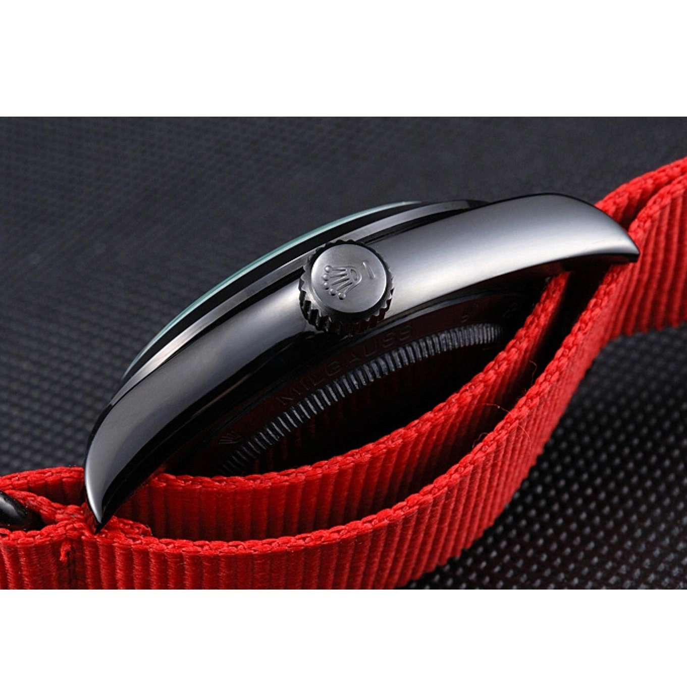 Aaa replica watch 622002 Strap Rolex Milgauss Red Bamford Nylon 0817